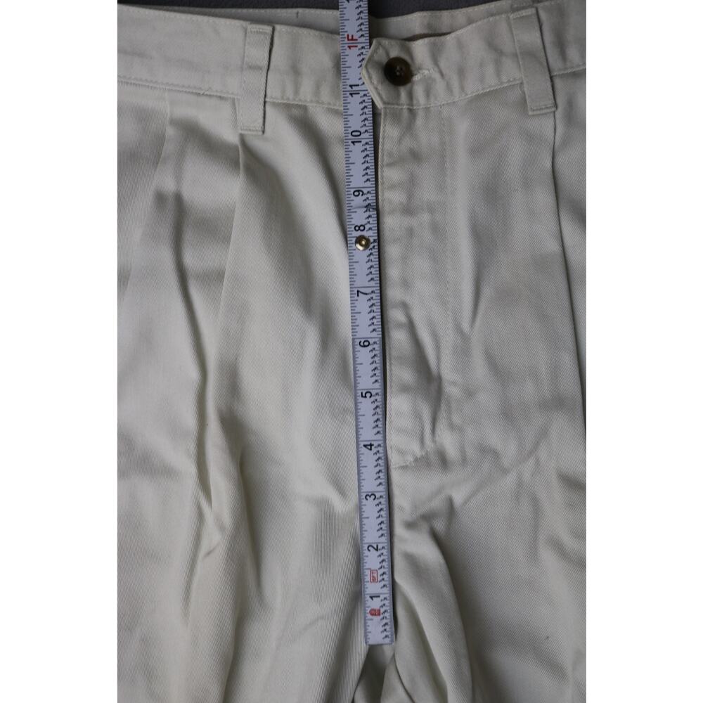 DOCKERS Pleated Khakis Men 32x30 Beige 100 Cotton Classic No Wrinkle Made In USA - Picture 10 of 15